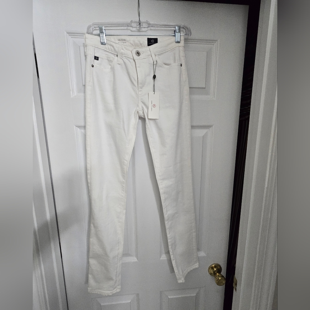 Adriano Goldschmied The Prima White Mid-Rise Cigarette Jean, 24